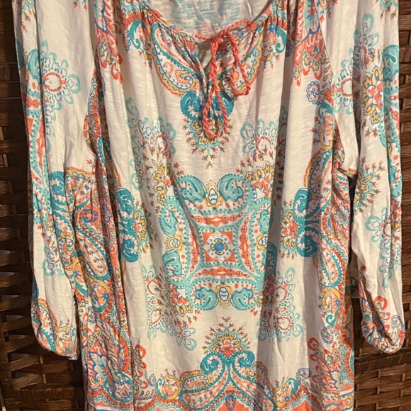 Ruby Rd. Multicolor Paisley Tunic Top - Picture 6 of 6